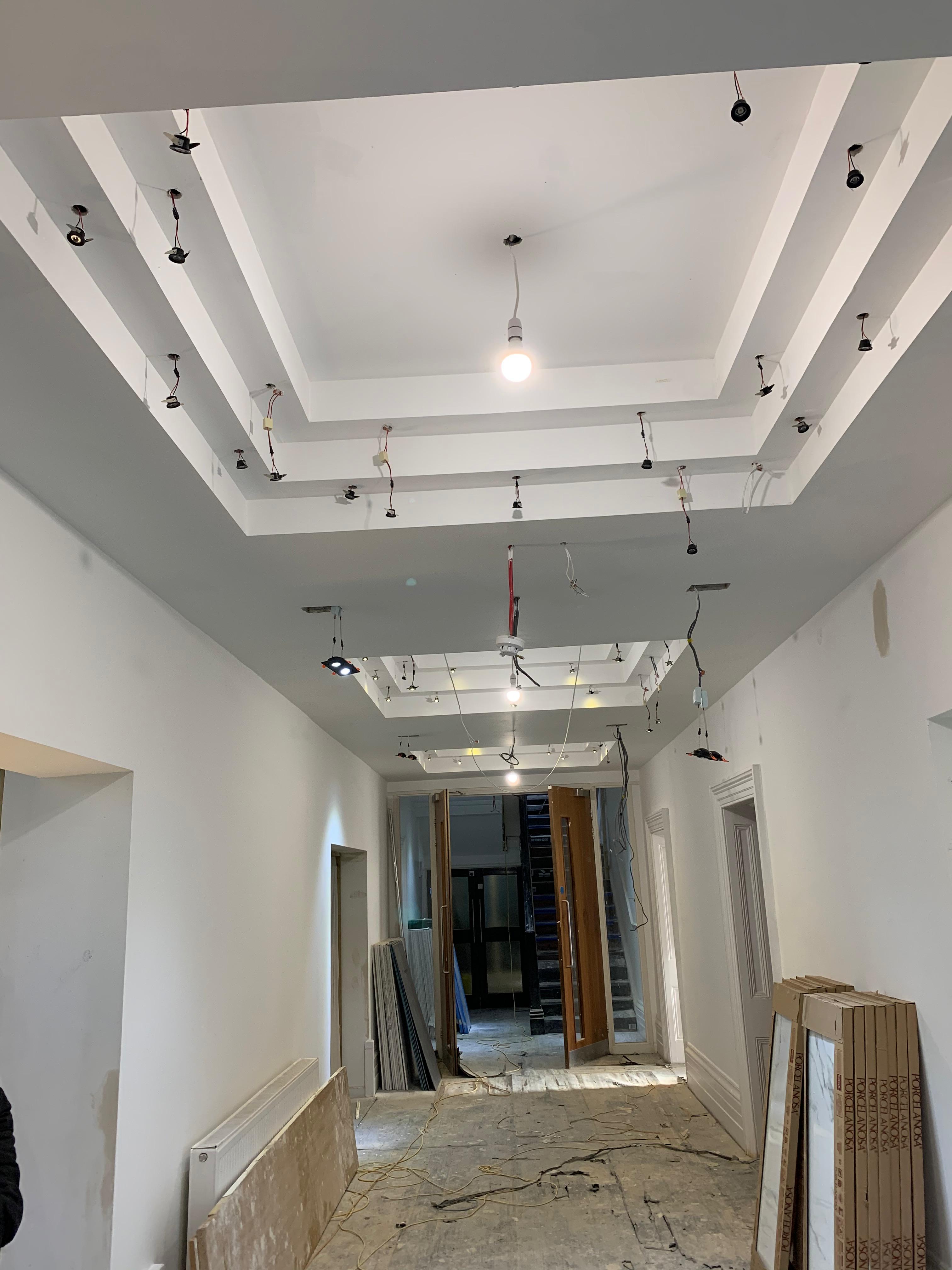 Professional lighting detail installation